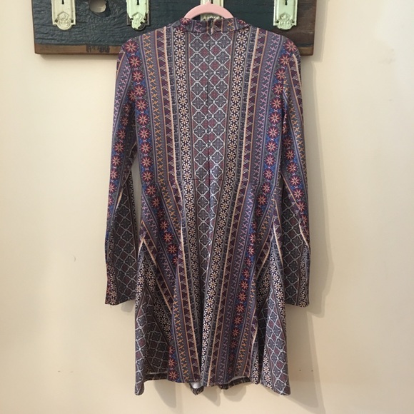 Smash! 60’s Print Boho-Style Long Sleeve Dress Size S/M - Picture 13 of 16